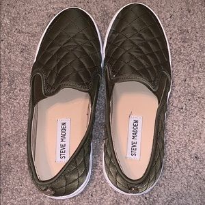Olive green Steve Madden sneakers